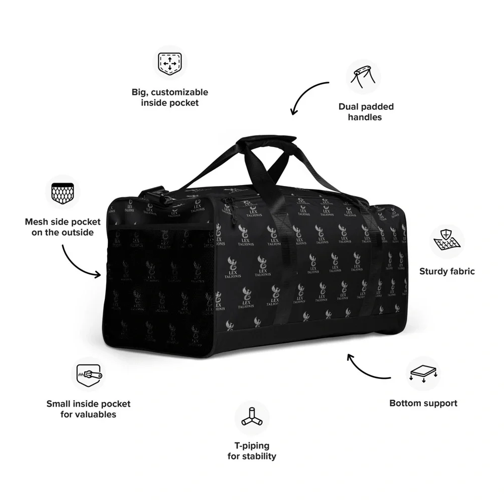 LEX Black Duffel Bag
